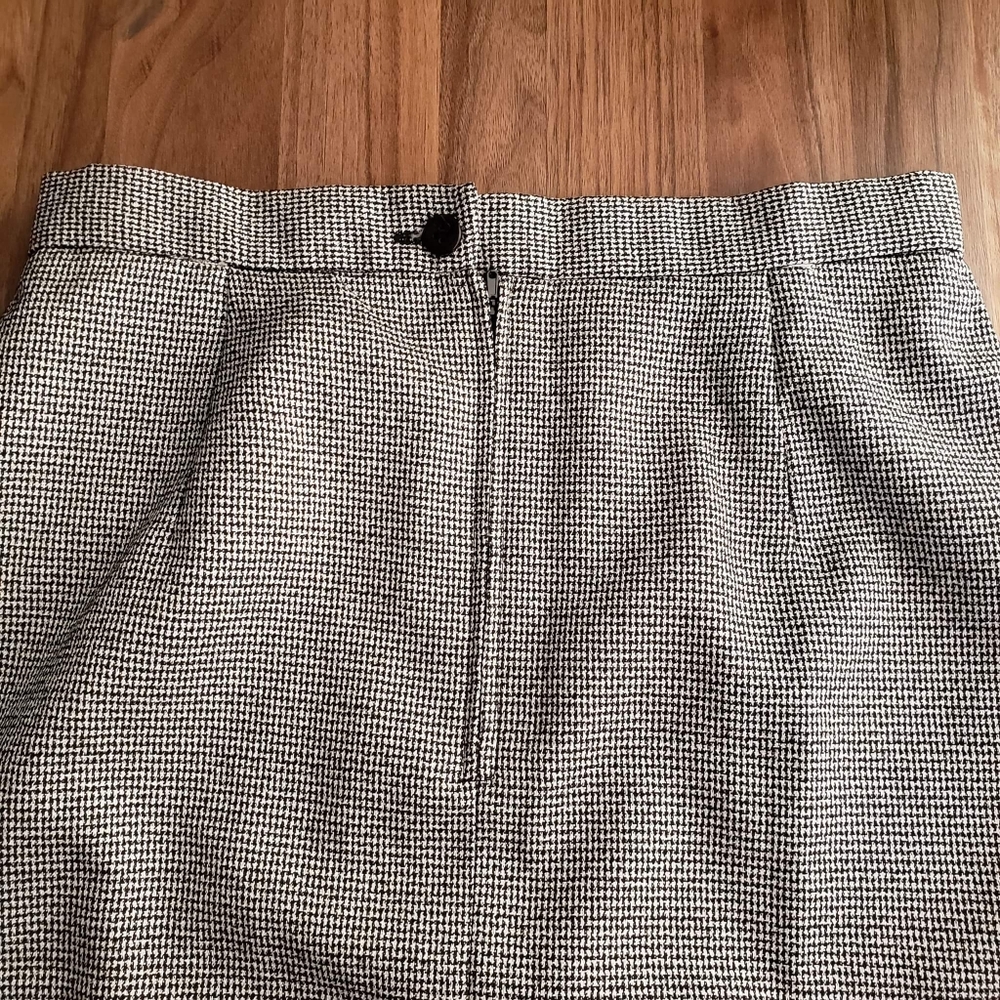 Set of 2 - Vintage Houndstooth & Gingham Print Pencil Skirts in Black/White Sz S - Picture 5 of 11